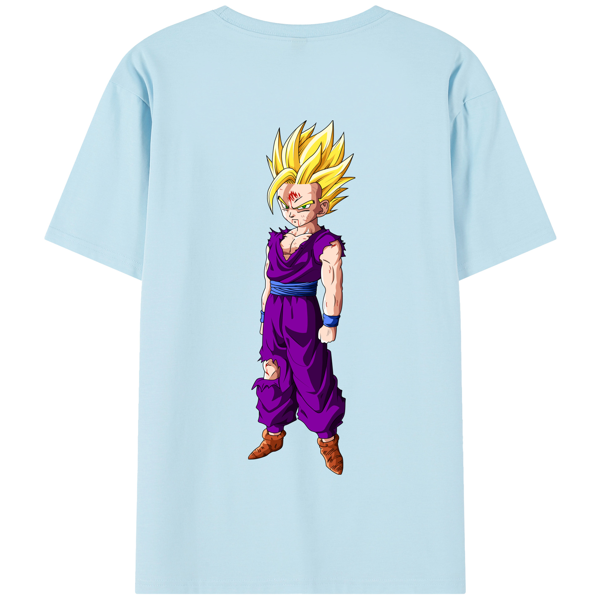 （画像用） ドラゴンボール 孫 悟飯（そんごはん）DRAGON BALL Son Gohan 綿100％半袖Tシャツ（背面プリント）